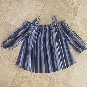 Jennie & Marlis Open Shoulder Ribbed All Occasion Blouse 2X